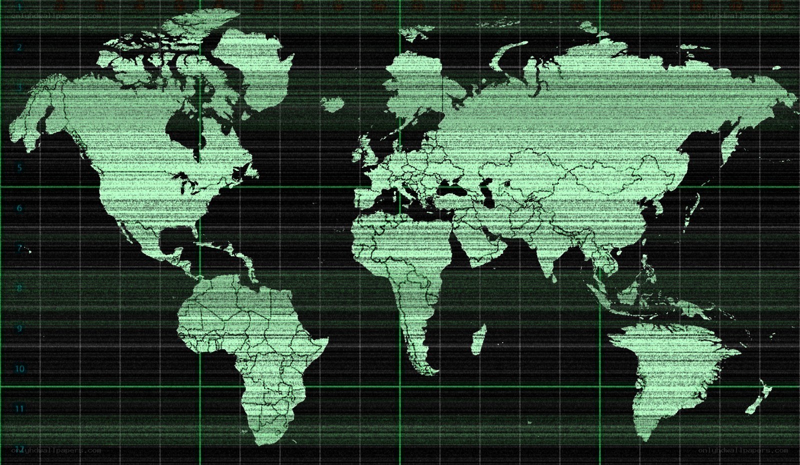 digital world map display