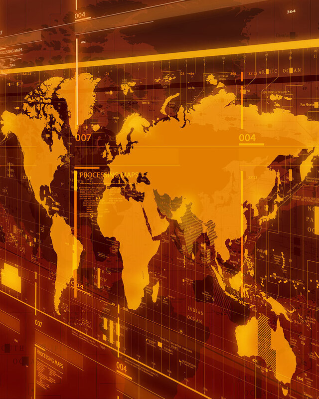 Digital World Map Interface