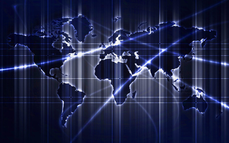 digital world map network