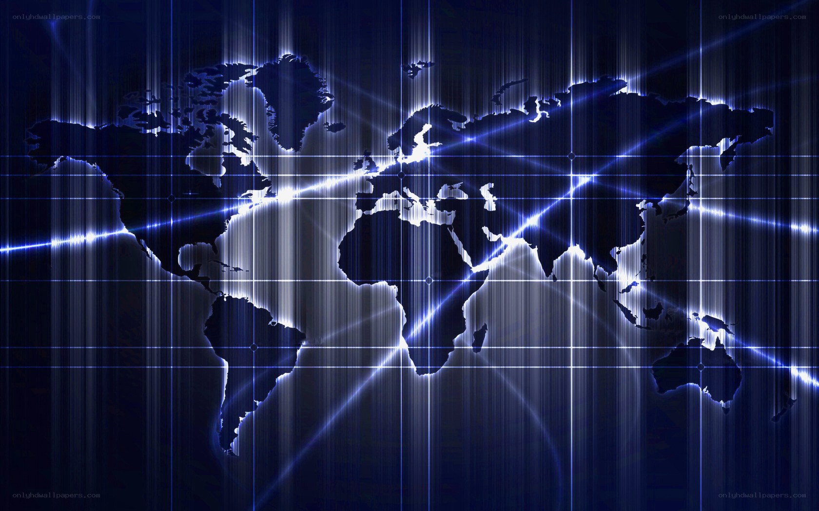 digital world map network