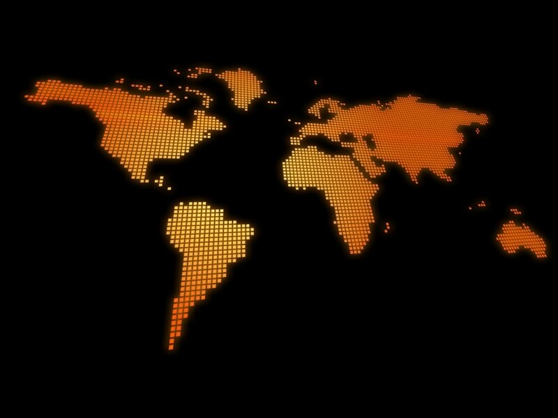 digital world map
