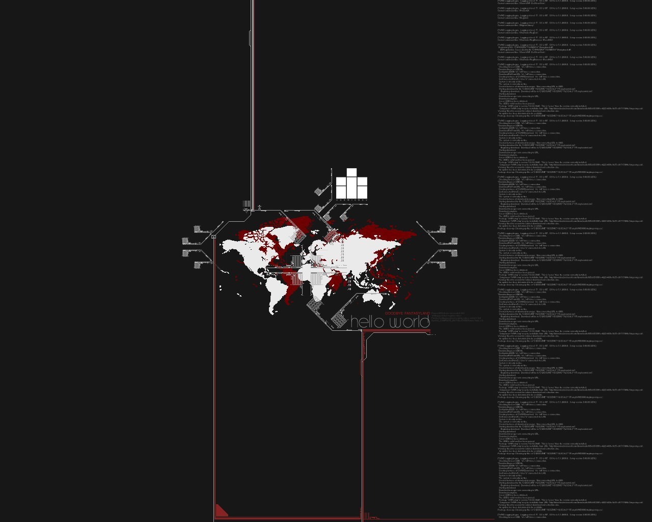 digital world map with code