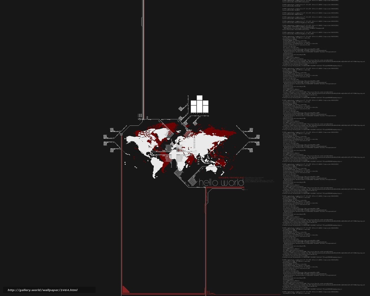 digital world map with code