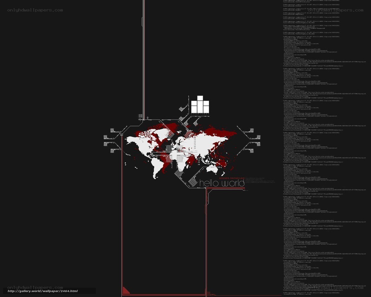 digital world map with code