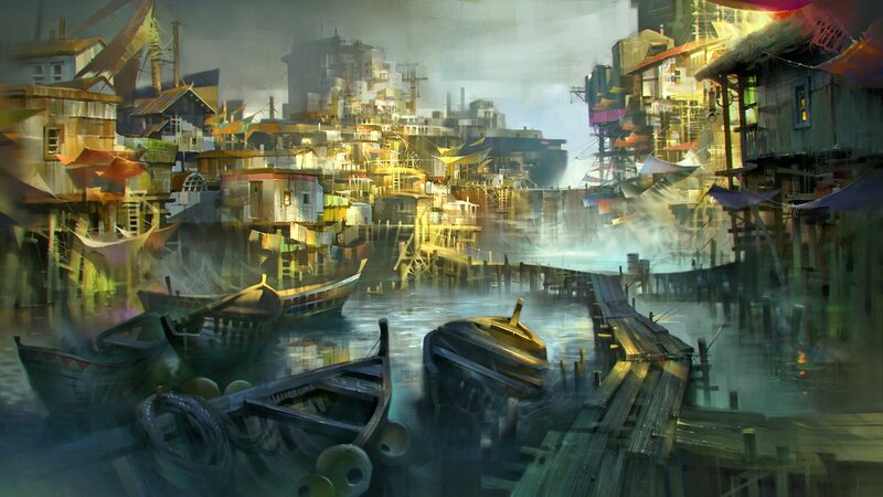 Dilapidated Waterfront Village