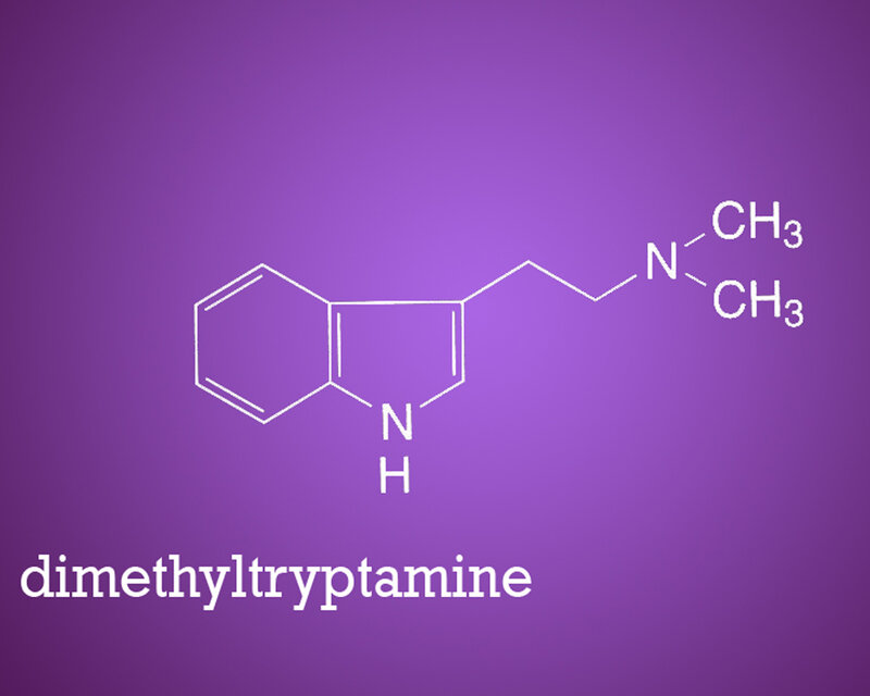 Dimethyltryptamine Molecule — Purple
