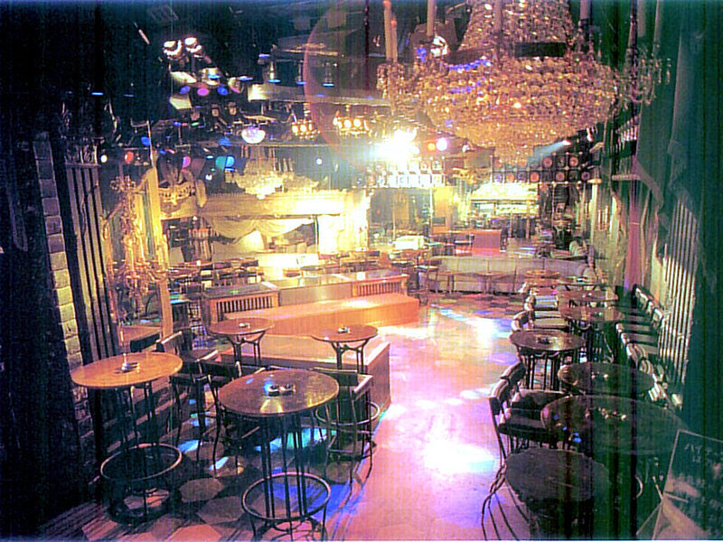dimly lit bar interior
