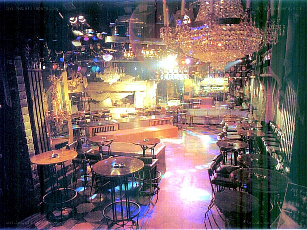 dimly lit bar interior