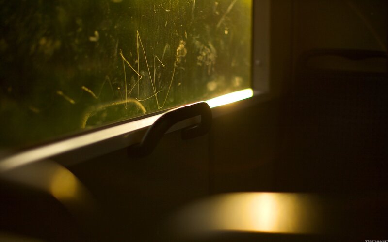 dimly lit window interior