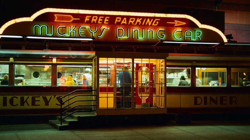 Diner Car at Night
