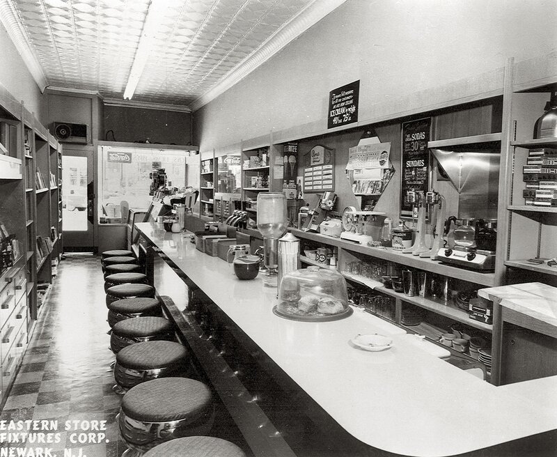 Diner counter interior