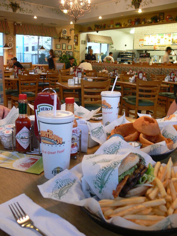 Diner meal with burger and fries