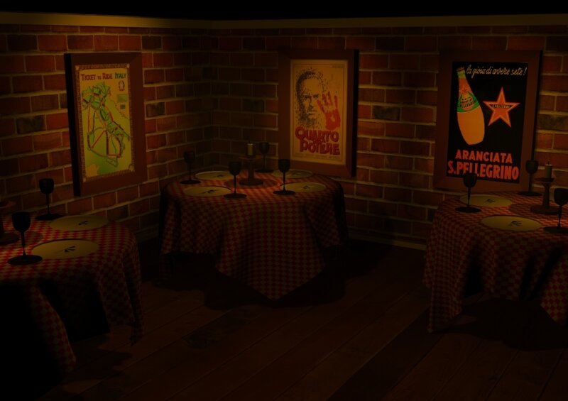 Diner with Checkered Tables