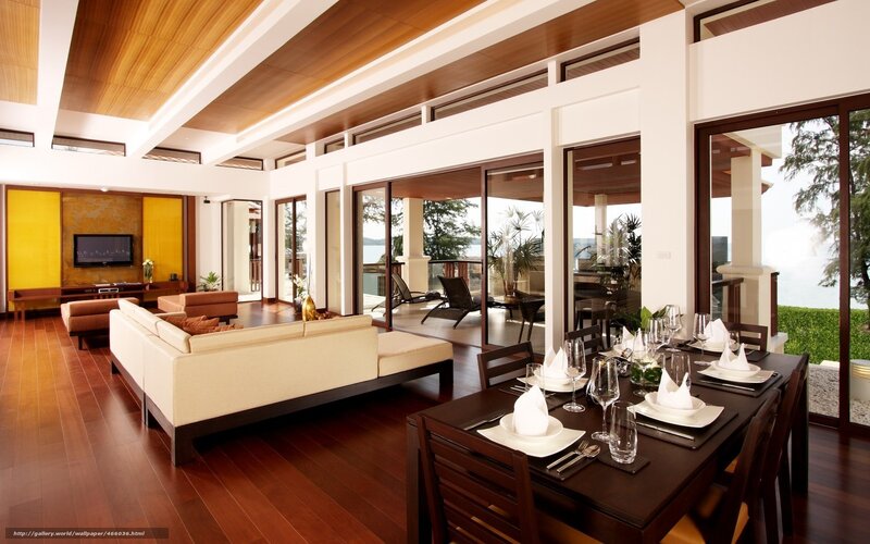 Dining and Living Area — Brown
