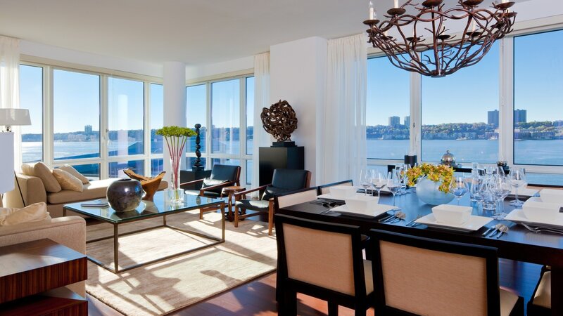 Dining and Living Area — White