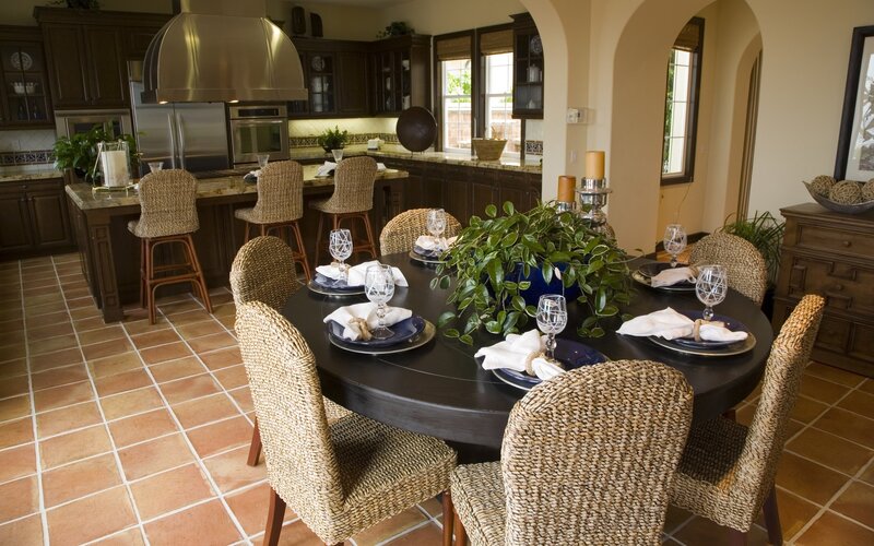 Dining area in a kitchen
