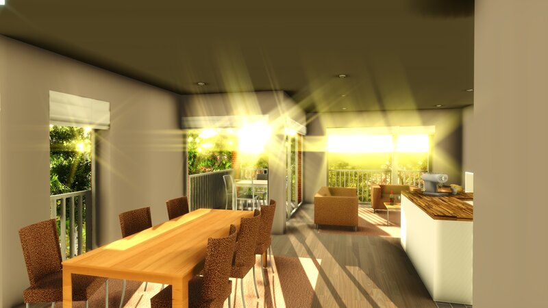 Dining Area with Balcony