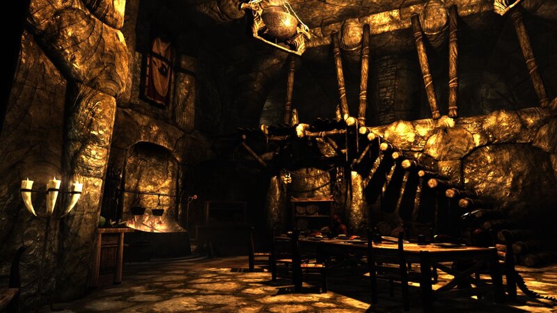 Dining Hall with Skeleton