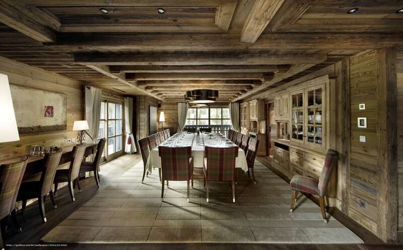 Dining Room Interior — Brown, Cozy