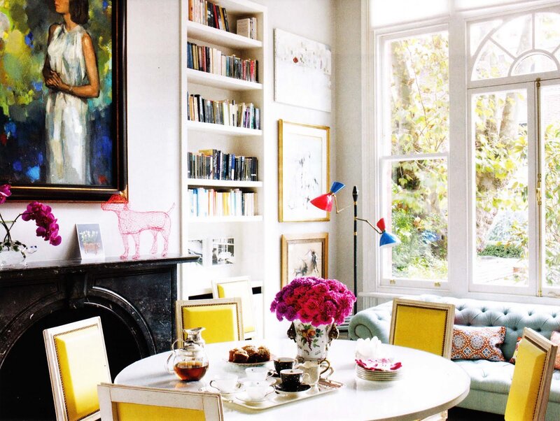 Dining Room Interior — Yellow, Bright