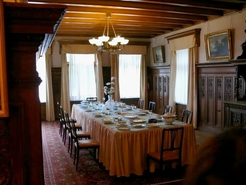 Dining Room Table Setting — Brown