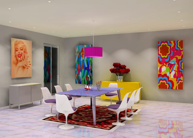 Dining Room with Art