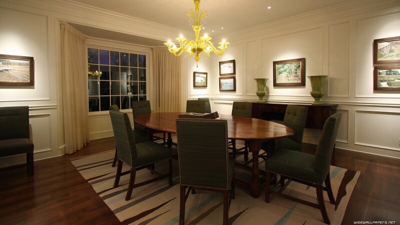dining room with chandelier
