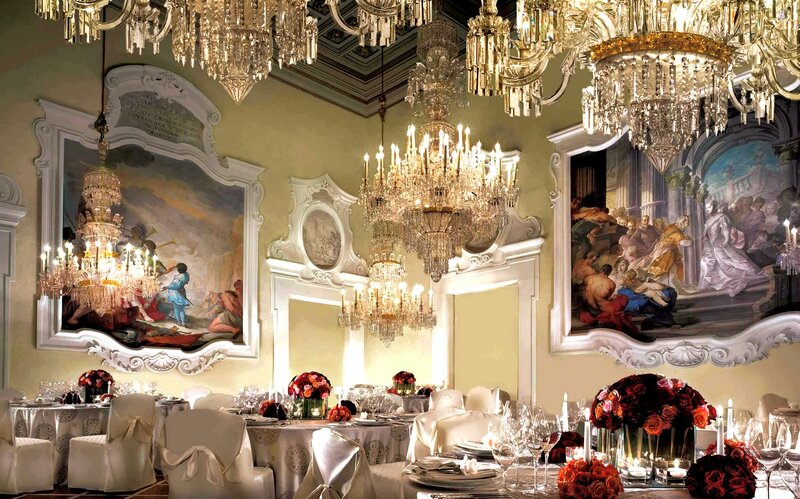 Dining Room with Chandeliers