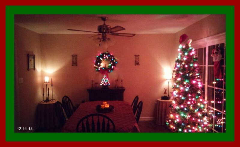 Dining Room with Christmas Tree — Red