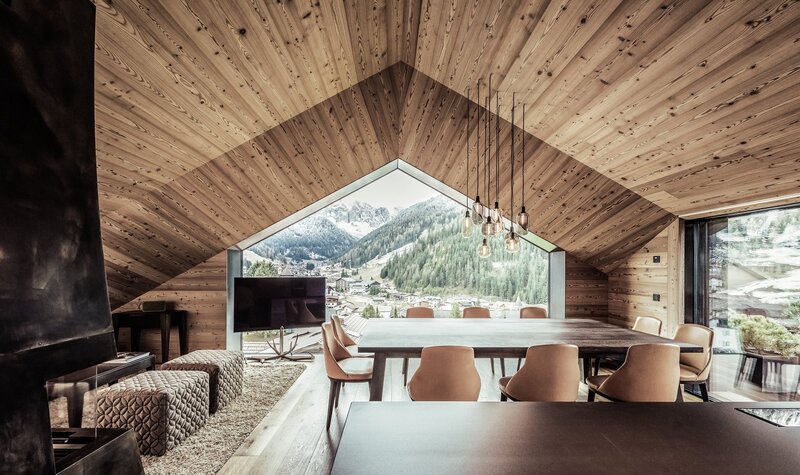 Dining Room with Mountain View — Brown