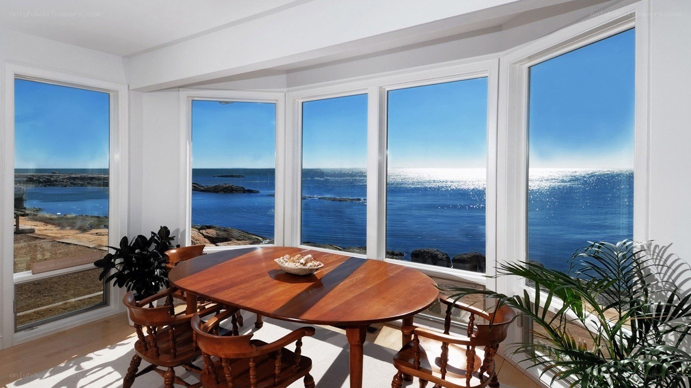 Dining room with ocean view