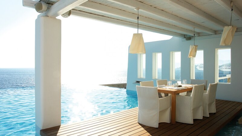 Dining Table by Pool