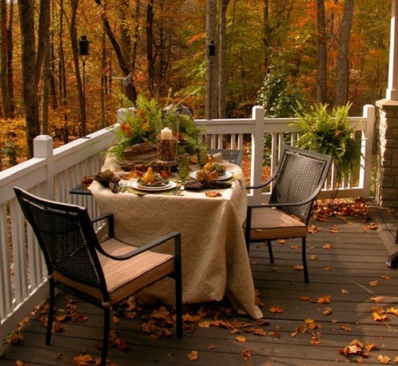 Dining Table on Deck — Brown