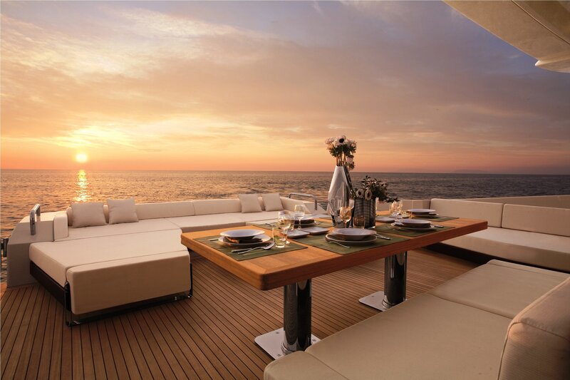 Dining Table on Yacht Deck