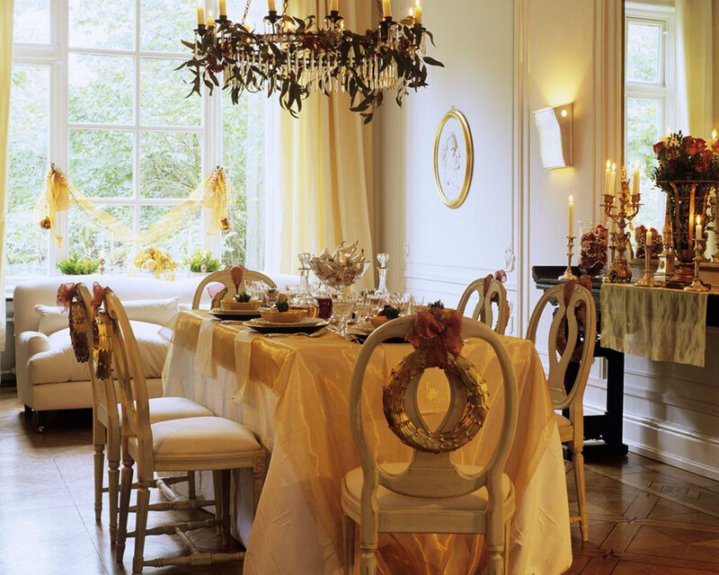 Dining Table Setting — Yellow