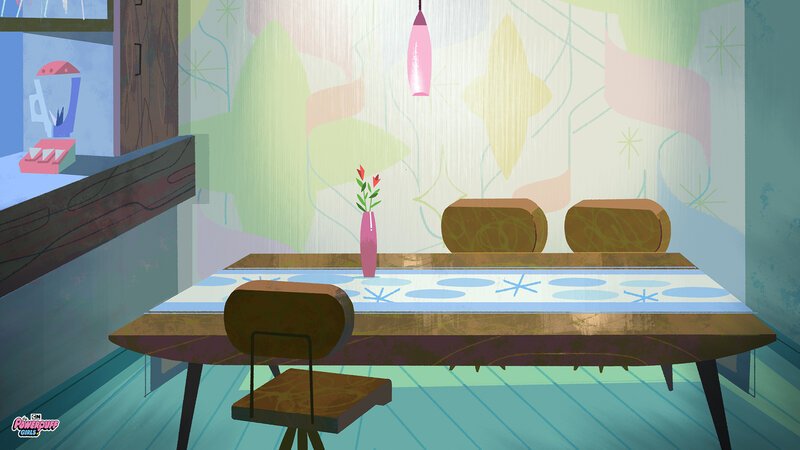 Dining Table with Chairs — Blue