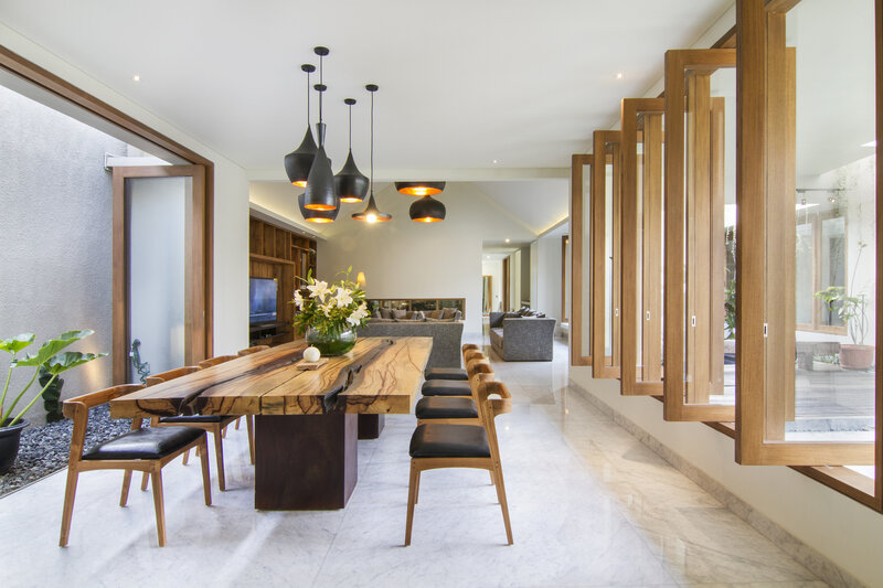 Dining Table with Chairs — White, Modern