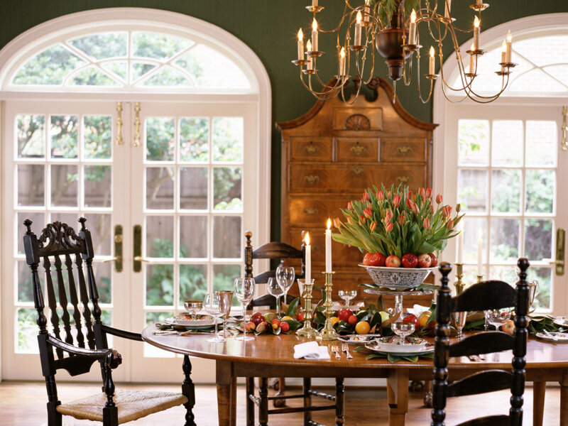 Dining Table with Flowers