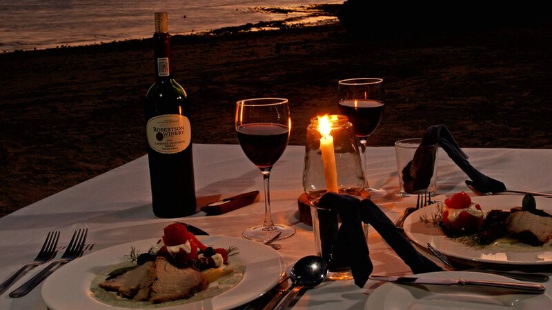 Dinner on Beach at Night