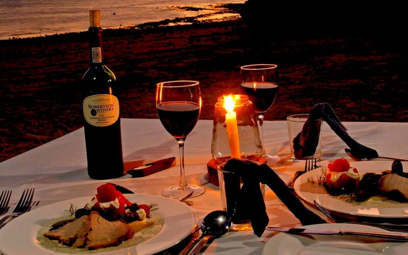 Dinner on Beach at Sunset