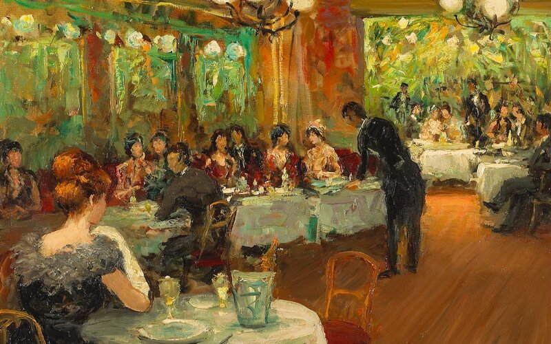 Dinner Party in Restaurant