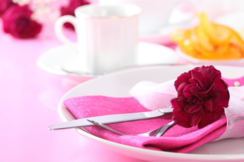 Dinner Setting with Flower
