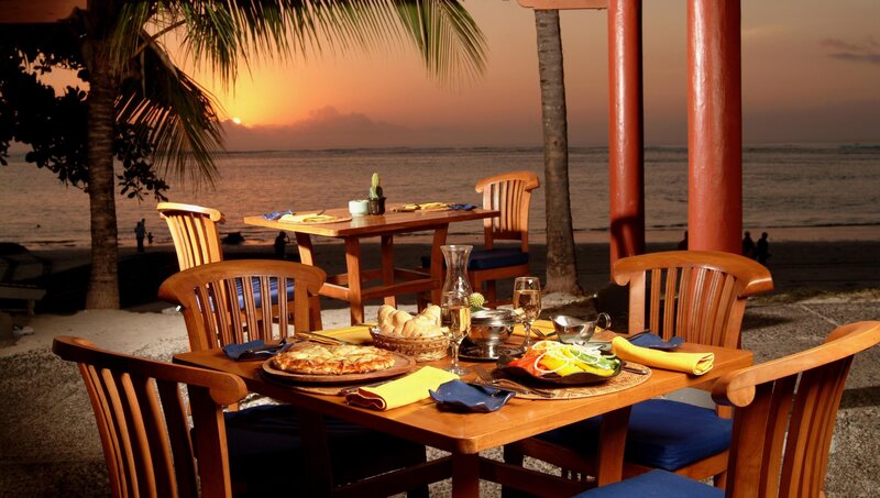 Dinner Table at Beach — Orange, Serene