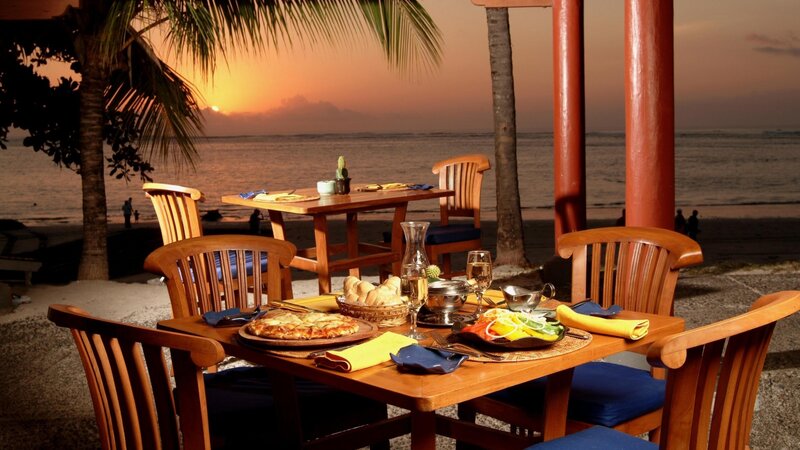 Dinner Table at Beach — Orange
