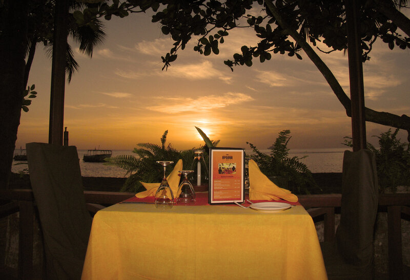 Dinner Table at Sunset — Yellow