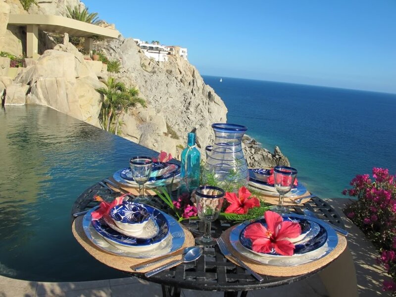 Dinner Table by Ocean — Blue, Serene