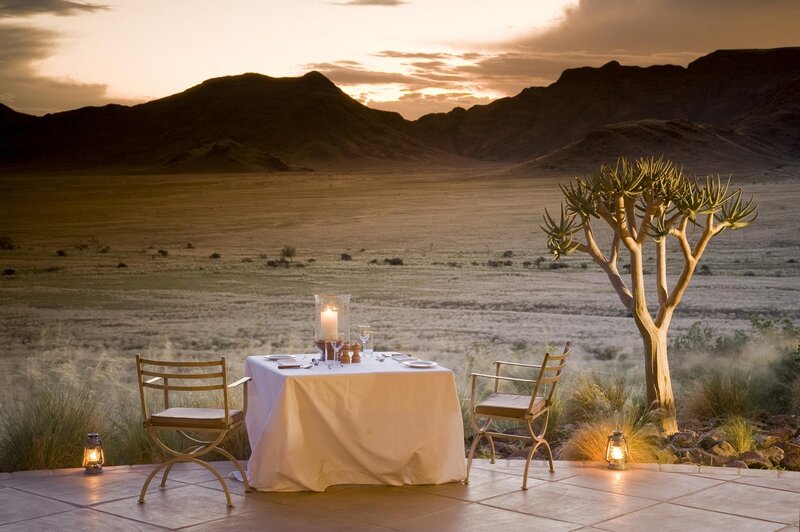 Dinner Table in Desert — Brown