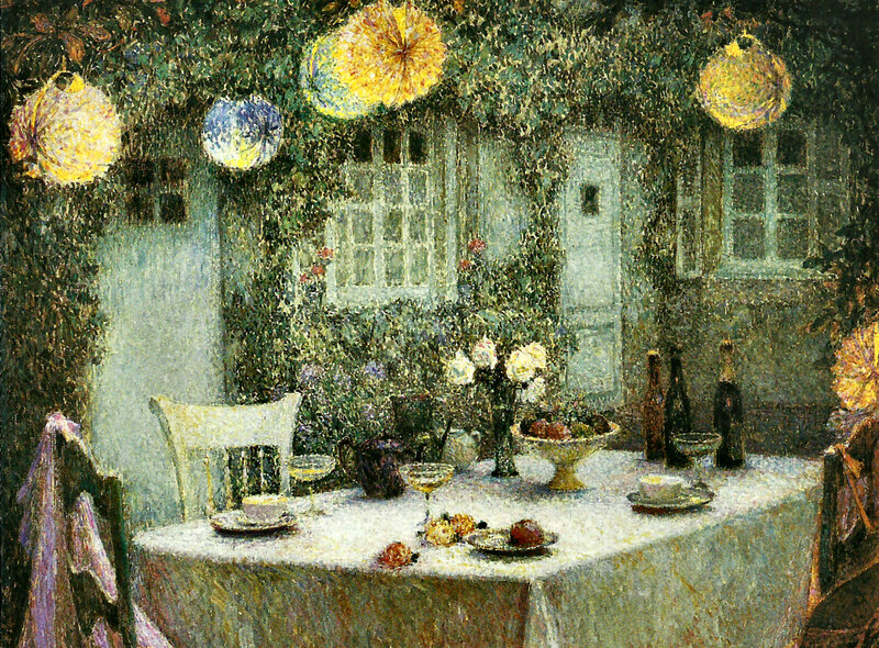 Dinner Table in Garden — Green