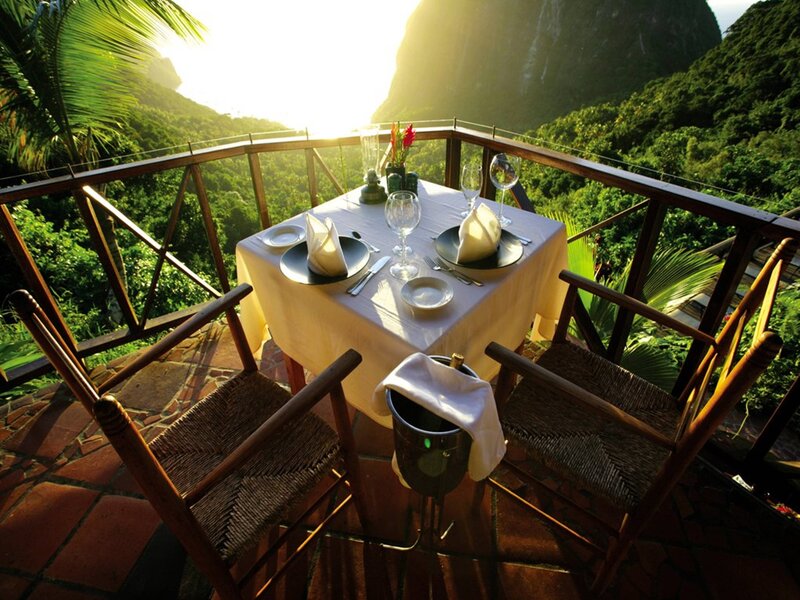 Dinner Table on Balcony — Green, Serene