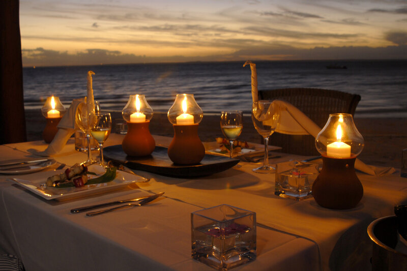 Dinner Table on Beach — Orange, Serene